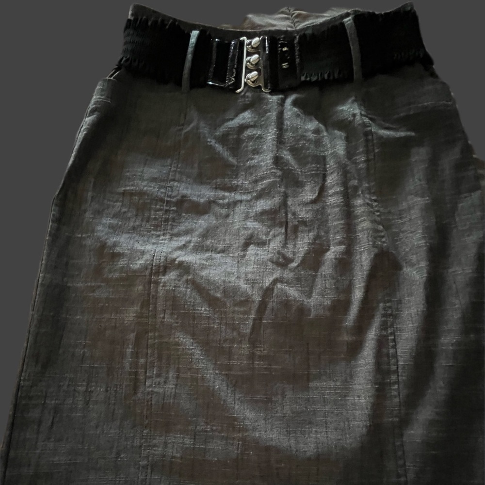 Tracy Evans Limited Gray Pencil Skirt with Belt Size 7T
